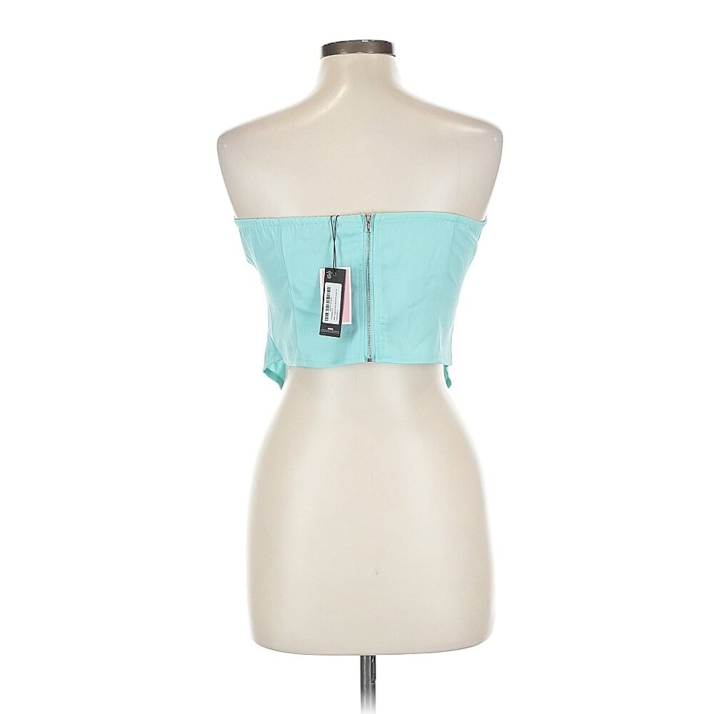 💯 PrettyLittleThing Petite Satin Structured Corset Top 💯 - Picture 6 of 10